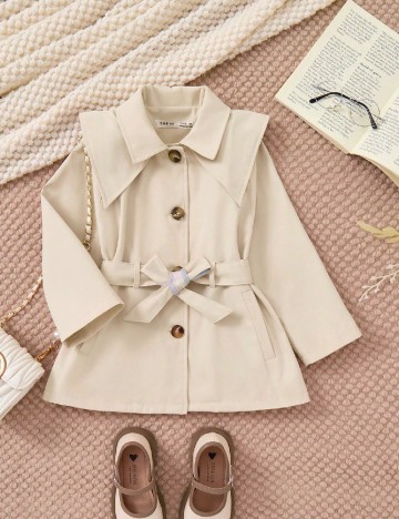 
						Trench Shein Kids, crem