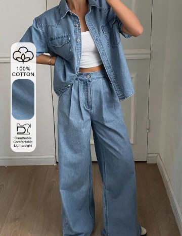 
						Compleu SHEIN, albastru