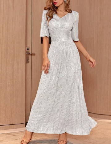 
						Rochie lunga SHEIN, argintiu