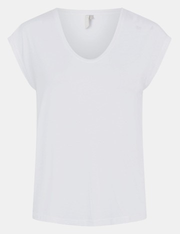 Tricou Pieces, alb, M