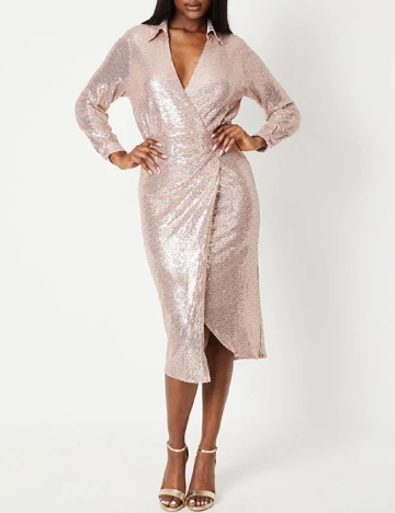 Rochie medie Coast, roz