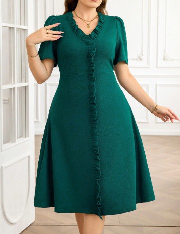
						Rochie medie SHEIN CURVE, verde