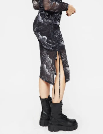 Rochie lunga Disturbia, gri