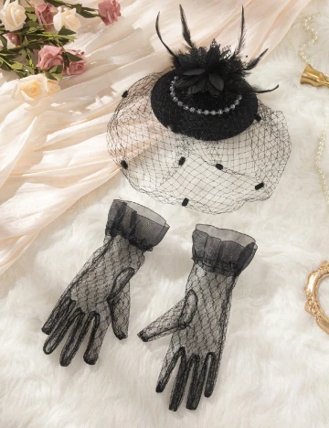 Set palarie si manusi SHEIN, negru