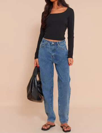 Blugi PrettyLittleThing, albastru