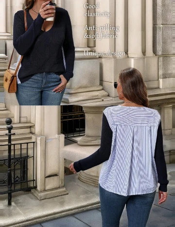 Bluza SHEIN CURVE, bleumarin