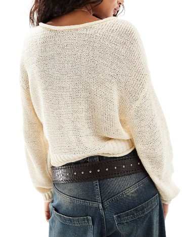 Cardigan Noisy May, ecru