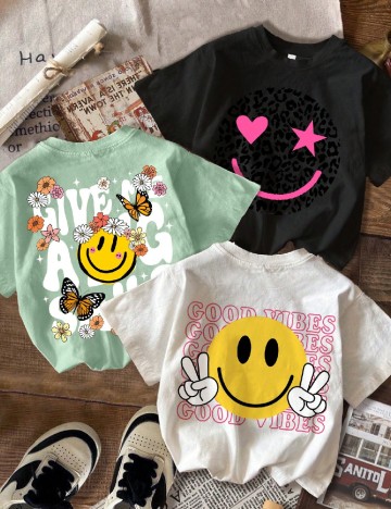 
						Set Tricou 3 bucati Shein Kids, mix culori