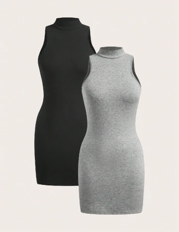 Set rochii scurte 2 bucati SHEIN, negru/gri