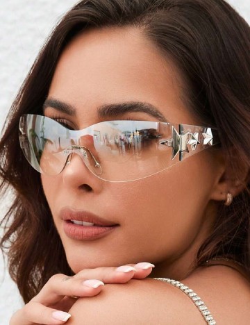 
						Ochelari de soare SHEIN, transparent