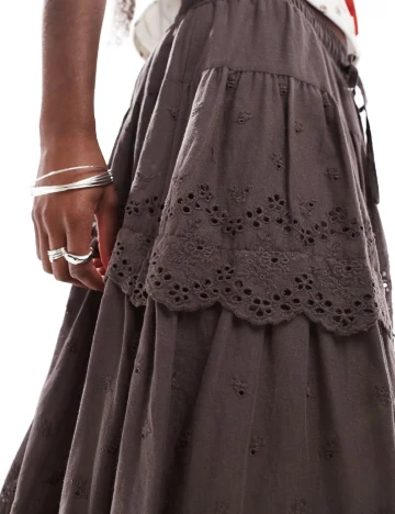 Fusta DAISY STREET, maro inchis