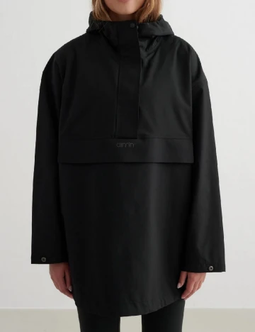 Geaca impermeabila oversize Aimn, negru