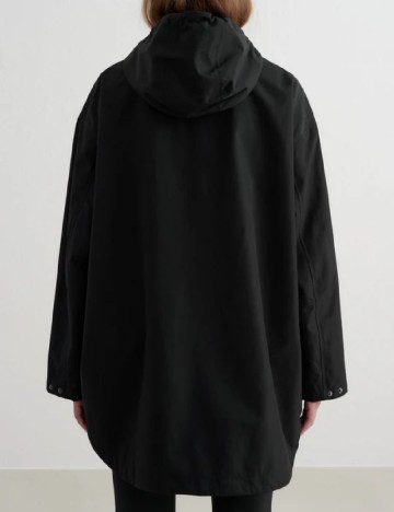 Geaca impermeabila oversize Aimn, negru