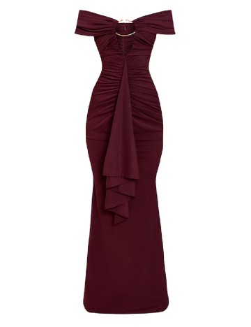 Rochie lunga PrettyLittleThing, pruna