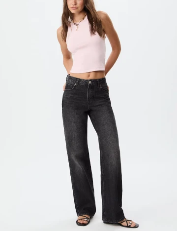 Blugi Stradivarius, gri inchis