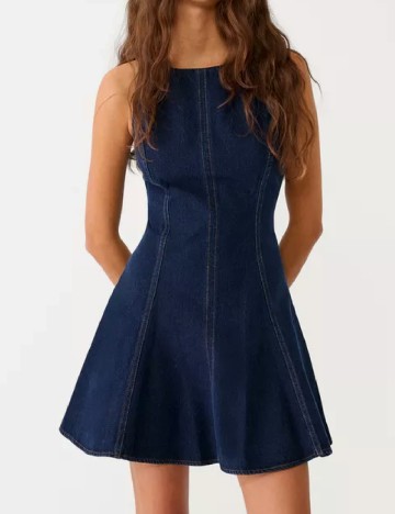 
						Rochie scurta Stradivarius, bleumarin
