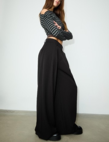 Pantaloni Stradivarius Teen, negru