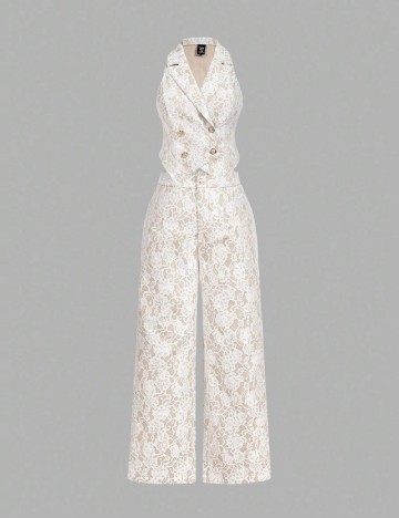 Compleu SHEIN CURVE, alb/crem