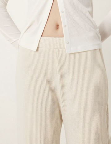 Pantaloni Abercrombie&Fitch, ecru