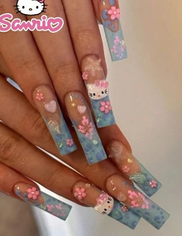 Set unghii false SHEIN, mix culori