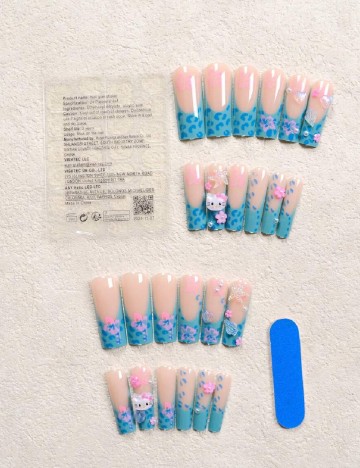 Set unghii false SHEIN, mix culori