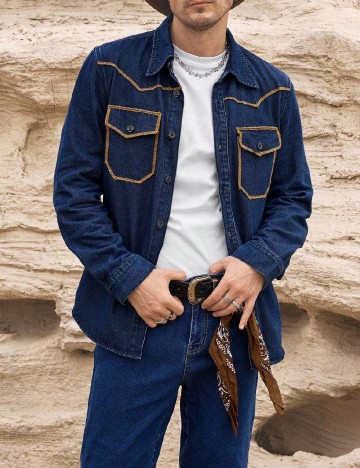 
						Camasa SHEIN, bleumarin