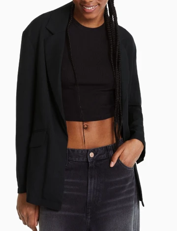 Blazer Bershka, negru