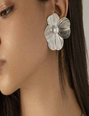 Cercei SHEIN, argintiu