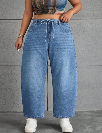 
						Blugi SHEIN CURVE, albastru