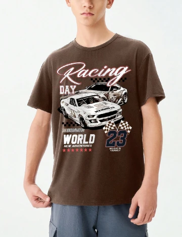 Tricou Shein Kids, maro