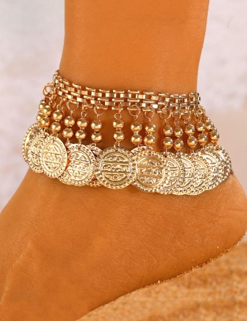 
						Bratara de picior SHEIN, auriu