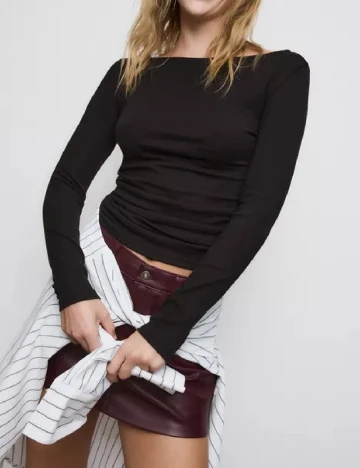 Bluza Stradivarius, negru