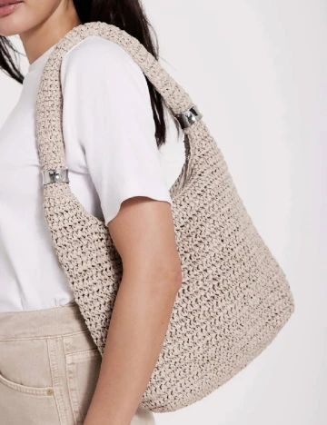 Geanta Mint Velvet, bej