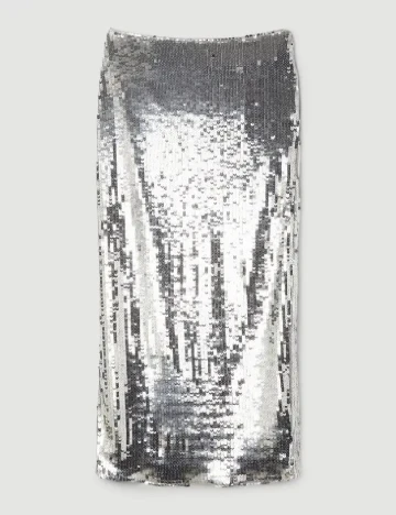 Fusta Karen Millen, argintiu