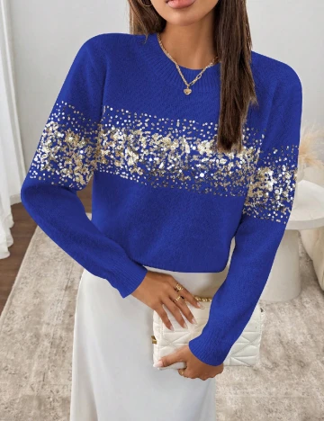 Pulover SHEIN, albastru