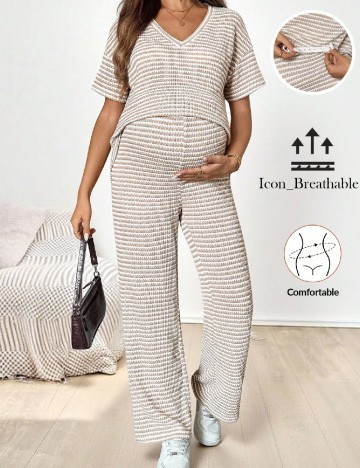 
						Compleu SHEIN Maternity, crem