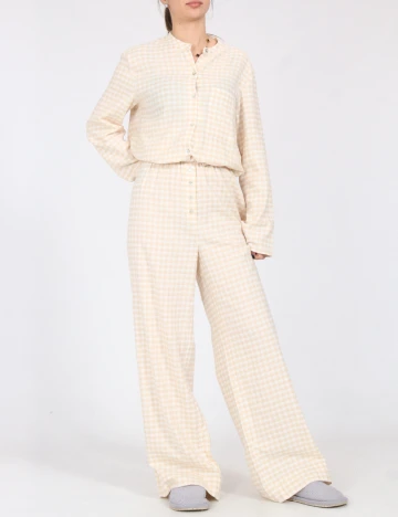 Pantaloni de pijama Massimo Dutti, crem