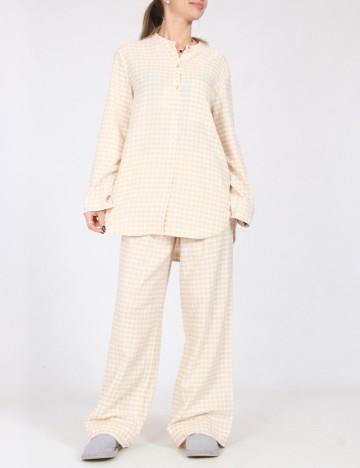 
						Pantaloni de pijama Massimo Dutti, crem