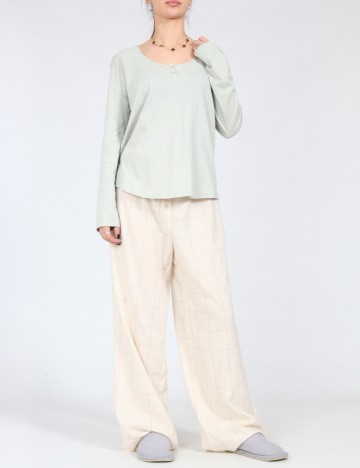 Bluza de pijama Massimo Dutti, verde