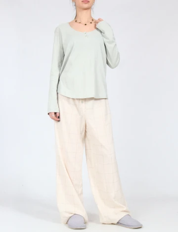 Bluza de pijama Massimo Dutti, verde