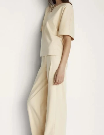 Pantaloni Massimo Dutti, crem