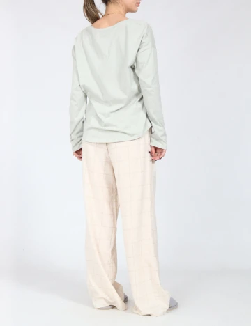 Pantaloni de pijama Massimo Dutti, ecru