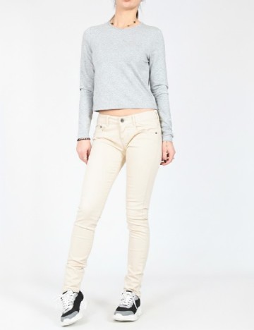 
						Pantaloni Bershka, crem