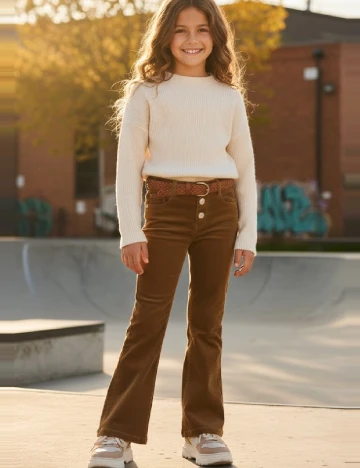 Pantaloni Zara, maro