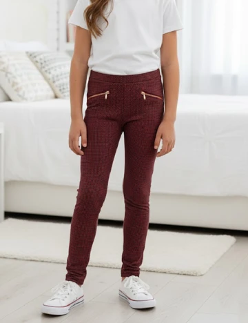 Pantaloni Zara, rosu