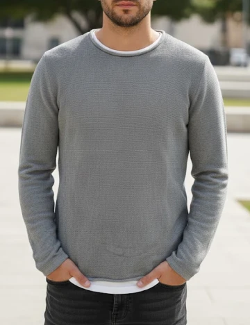 Bluza Pull&Bear, gri