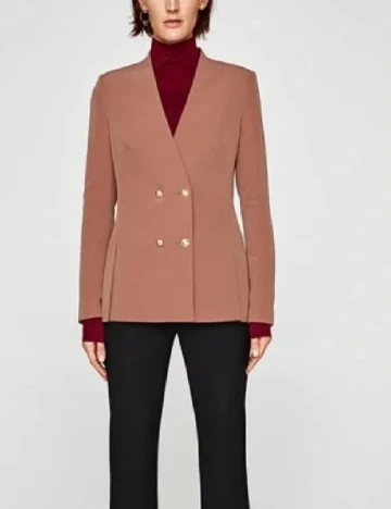 Sacou Zara, roz pudra inchis