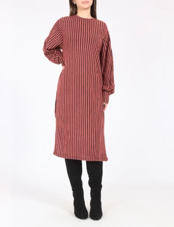 Rochie lunga Zara, roz pudra inchis