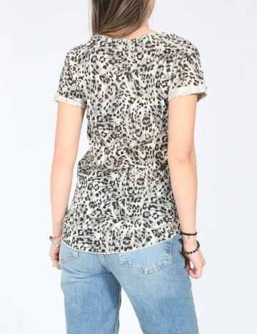 Bluza Zara, ecru/negru