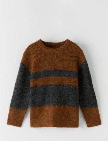 
						Pulover Zara, maro/gri